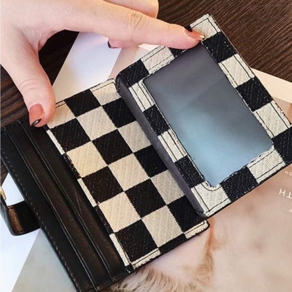 NEW Checkered Card Wallet - Picture 3 of 6